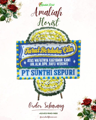 Papan Bunga Duka di Cineam